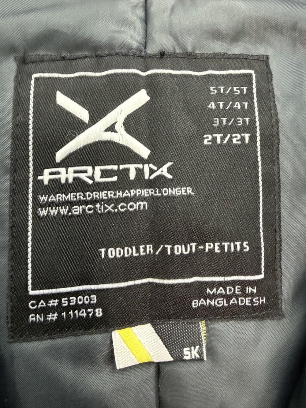 Arctix Insulated Bib Overalls Snow Pants 2T Boys Toddler Black Winter Outdoors - Picture 3 of 10